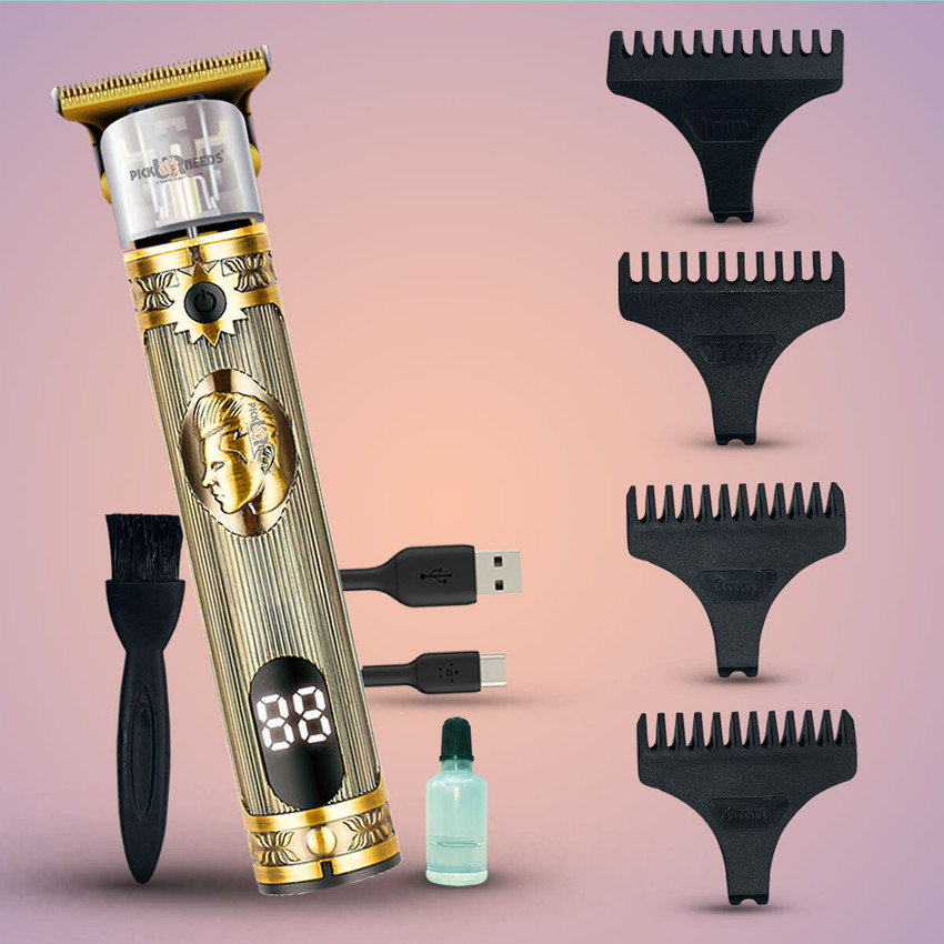 Pick Ur Needs Hair Trimmer Shaver Clippers T Shaped For Men Salon LCD Display C Type Shaver For Men