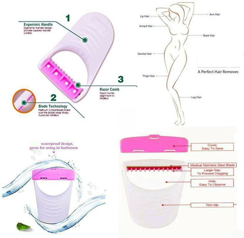 DECOBELL Women s Razor Blade Hair Removal Disposable blades 6 PC Safety Stainless blade Wet Use shaving razor