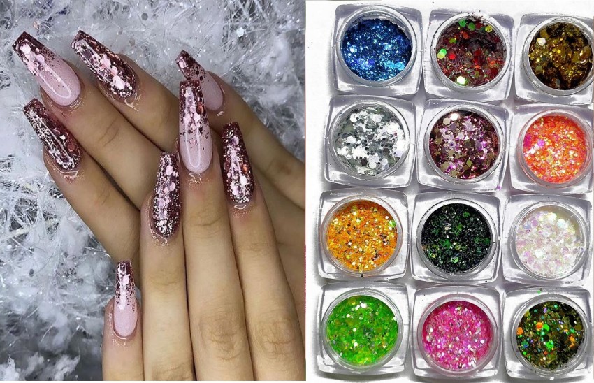 Nail Glitter Designs | Wedding nails glitter, Nail colors, Nail designs  glitter