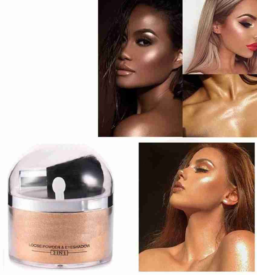 Emijun GOLD GOLD SHIMMER LOOSE POWDER FOR FACE MAKEUP 2IN1 HIGHLIGHTER -  Price in India, Buy Emijun GOLD GOLD SHIMMER LOOSE POWDER FOR FACE MAKEUP  2IN1 HIGHLIGHTER Online In India, Reviews, Ratings