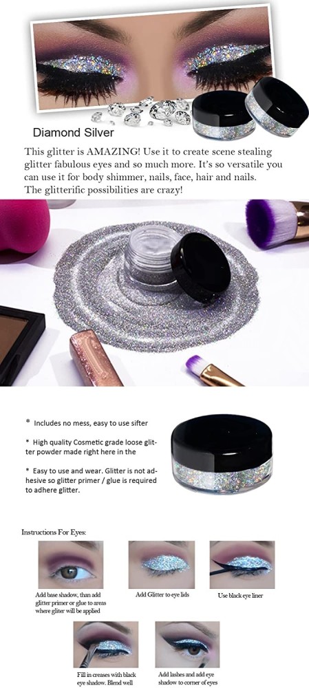 tanvi27 Black Loose Shimmer MultiUse Eye Shadow Glitter Powder Pigment Eye  Makeup - Price in India, Buy tanvi27 Black Loose Shimmer MultiUse Eye  Shadow Glitter Powder Pigment Eye Makeup Online In India