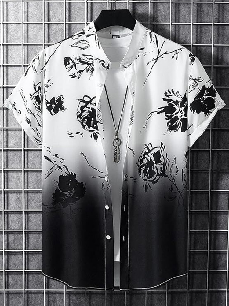 POSHAX Men Floral Print Casual Black White Shirt Buy POSHAX Men Floral Print Casual Black White Shirt Online at Best Prices in India Flipkart