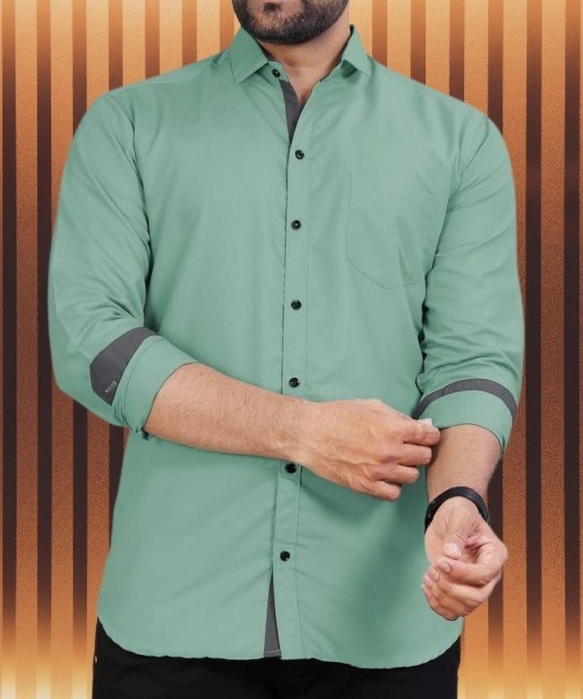 MC Fashion Men Solid Casual Green Shirt Buy MC Fashion Men Solid Casual Green Shirt Online at Best Prices in India Flipkart