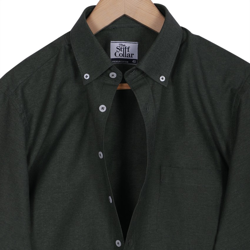 The Stiff Collar Men Solid Casual Green Shirt - Buy The Stiff Collar Men  Solid Casual Green Shirt Online at Best Prices in India