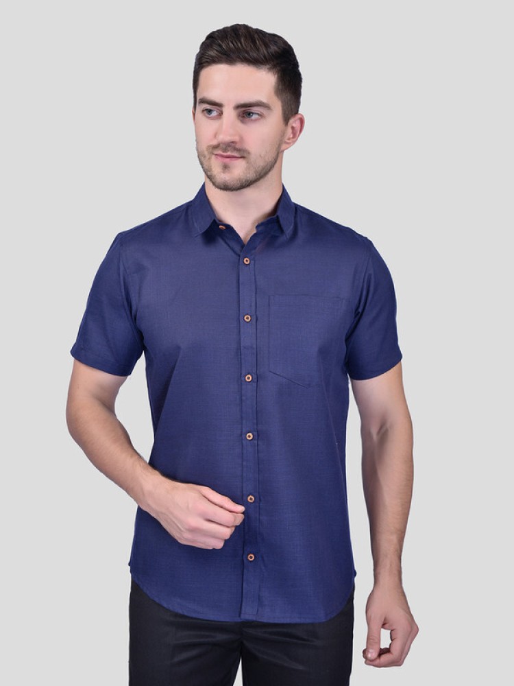 METRONAUT Men Solid Casual Dark Blue Shirt - Buy METRONAUT Men