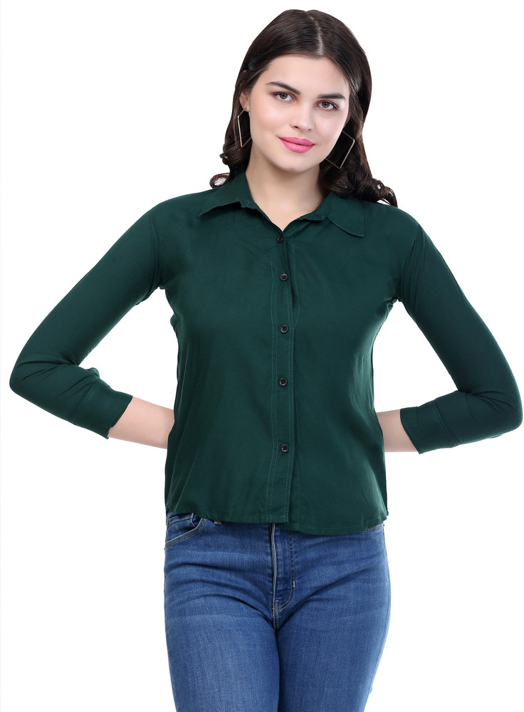 Green shirt for girl sale
