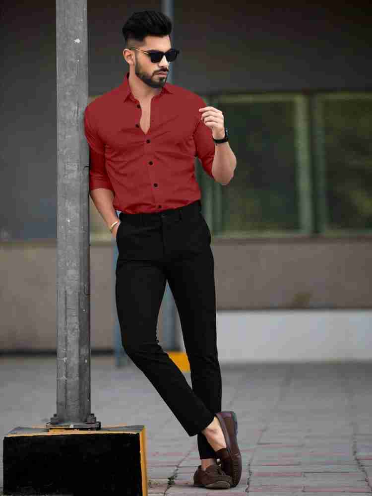Buy UV FASHION Men Solid Casual Black Shirt Online at Best Prices in India