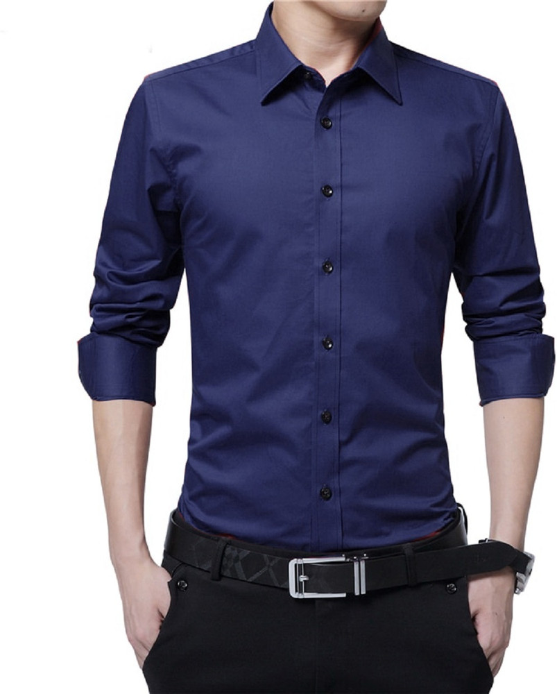 Dark blue store business shirt
