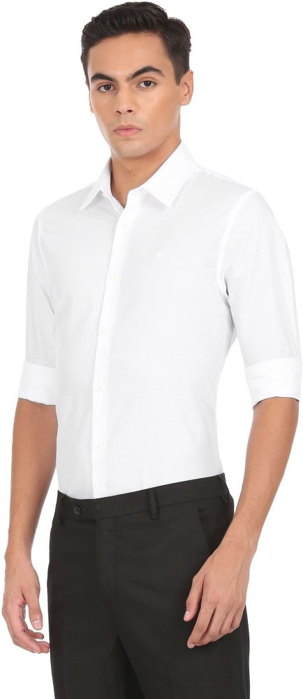 Calvin Klein Jeans Men Striped Casual White Shirt - Buy Calvin Klein Jeans  Men Striped Casual White Shirt Online at Best Prices in India