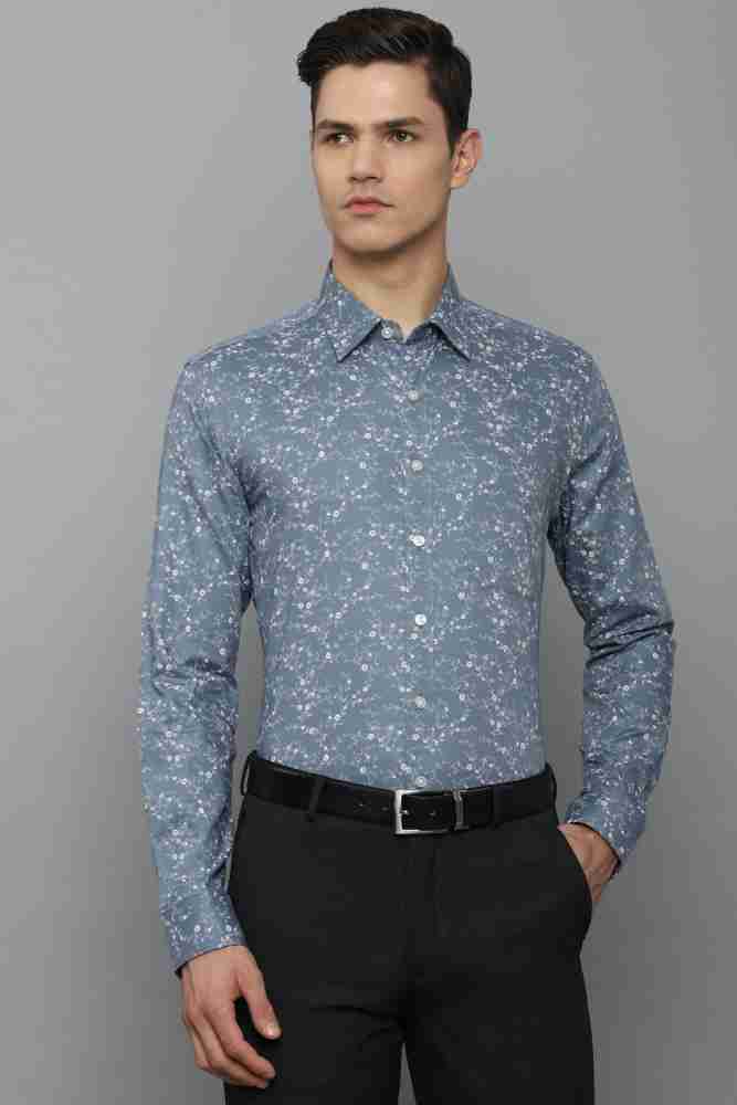 LOUIS PHILIPPE Men Printed Formal Blue Shirt - Buy LOUIS PHILIPPE