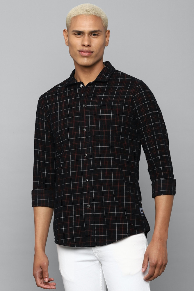 Allen solly men's plain clearance slim fit casual shirt