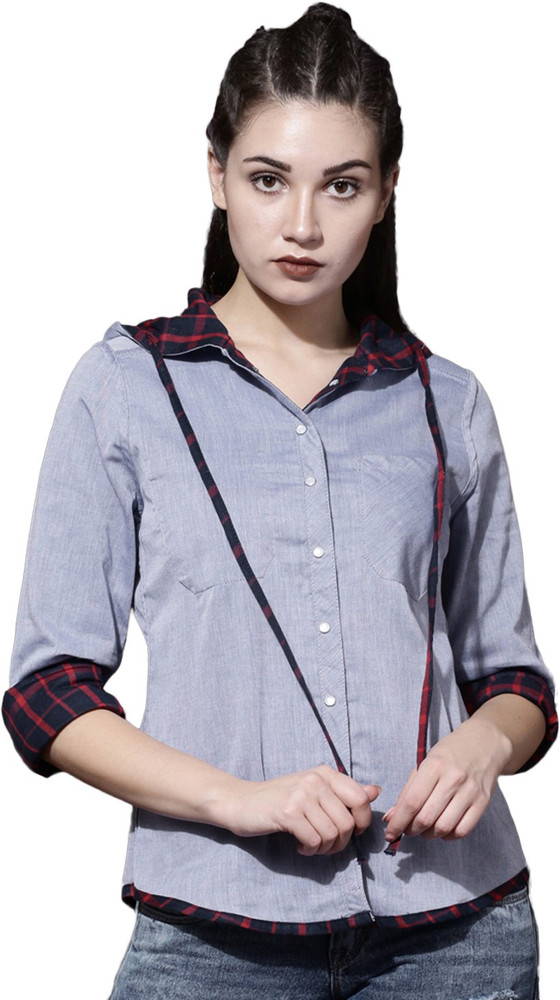 Roadster Women Checkered Casual Blue Shirt Buy Roadster Women Checkered Casual Blue Shirt Online at Best Prices in India Flipkart