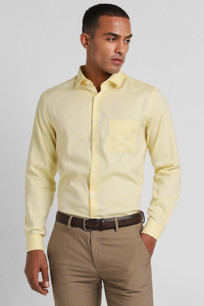 Peter england yellow hot sale shirt