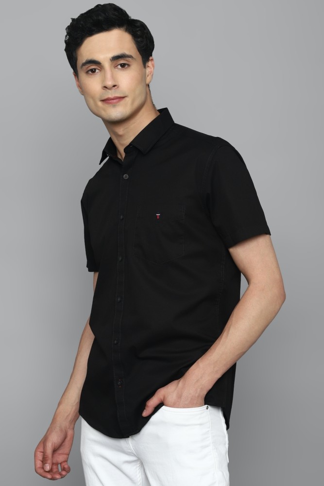 LOUIS PHILIPPE Men Solid Casual Black Shirt - Buy LOUIS PHILIPPE Men Solid  Casual Black Shirt Online at Best Prices in India