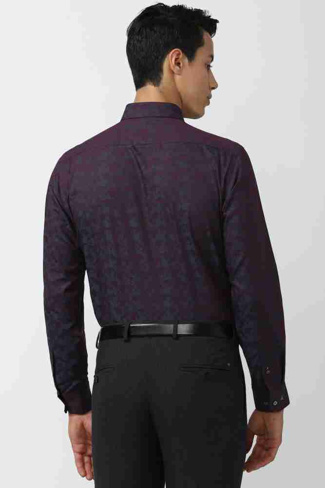 VAN HEUSEN Men Printed Formal Purple Shirt - Buy VAN HEUSEN Men Printed  Formal Purple Shirt Online at Best Prices in India