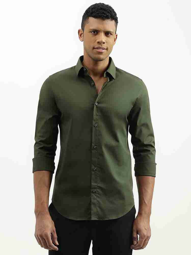 Ucb olive green shirt top