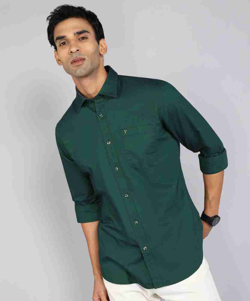VAN HEUSEN Men Self Design Casual Dark Green Shirt Buy VAN HEUSEN Men Self Design Casual Dark Green Shirt Online at Best Prices in India Flipkart