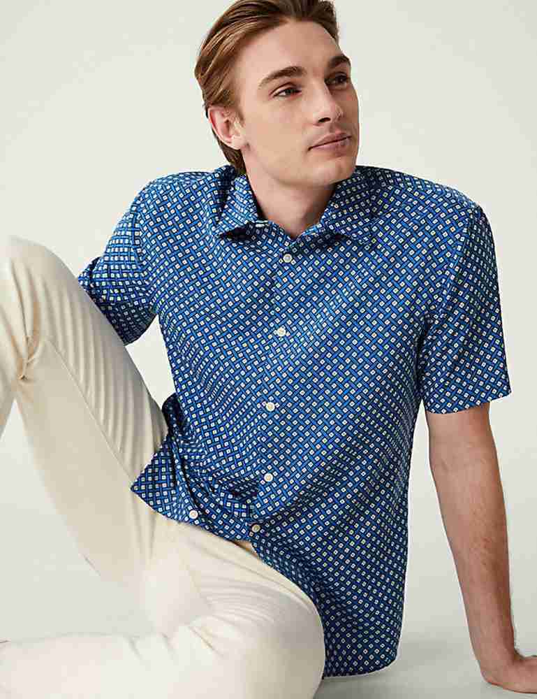 Marks and spencer hot sale half sleeve shirts