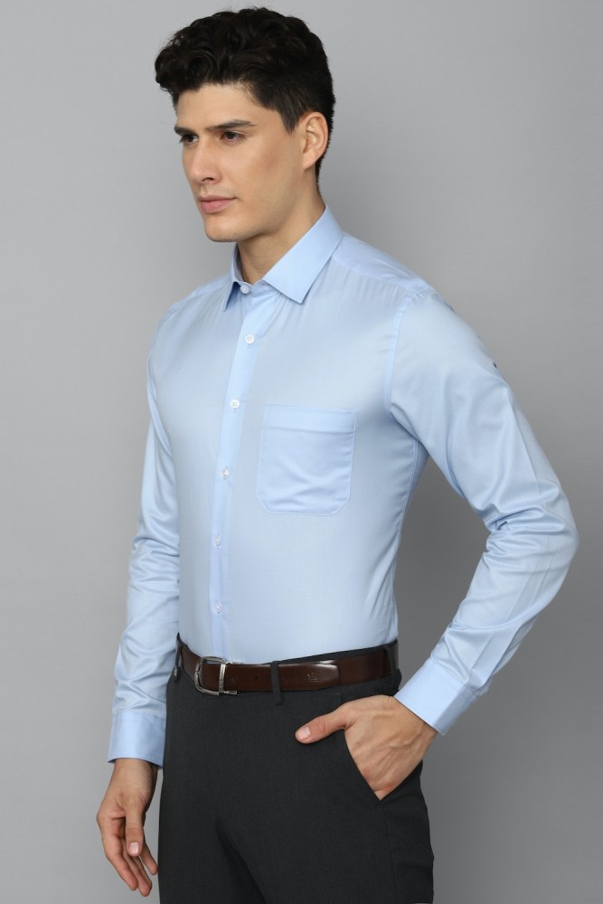 LOUIS PHILIPPE Men Self Design Formal Blue Shirt - Buy LOUIS PHILIPPE Men  Self Design Formal Blue Shirt Online at Best Prices in India