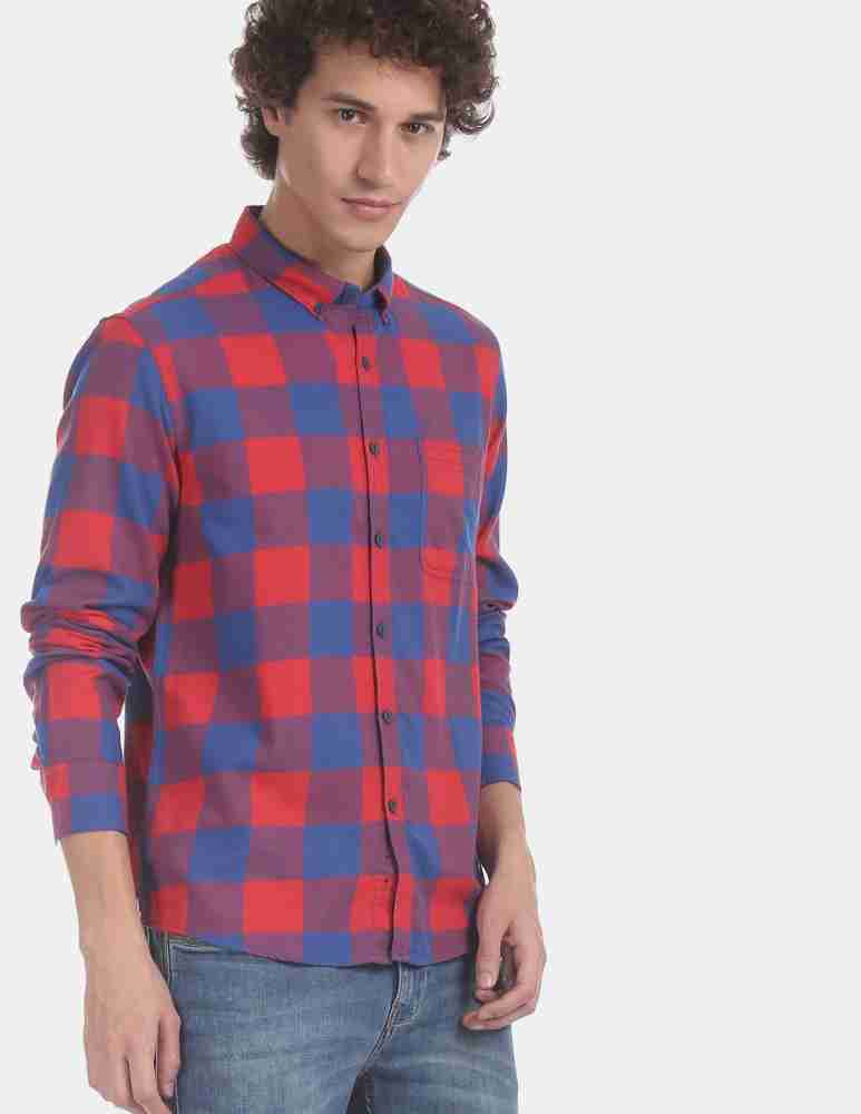 flying machine red check shirt