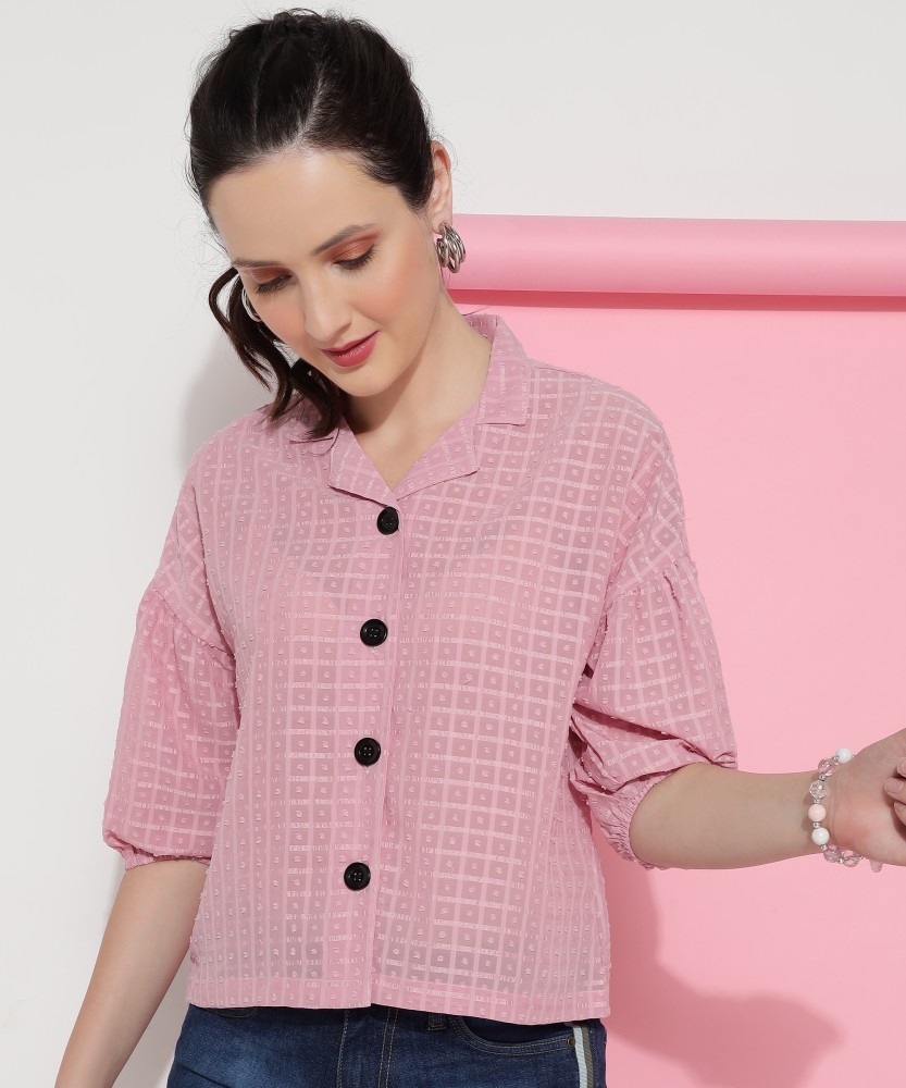 FashVerse Women Checkered Casual Pink Shirt Buy FashVerse Women Checkered Casual Pink Shirt Online at Best Prices in India Flipkart