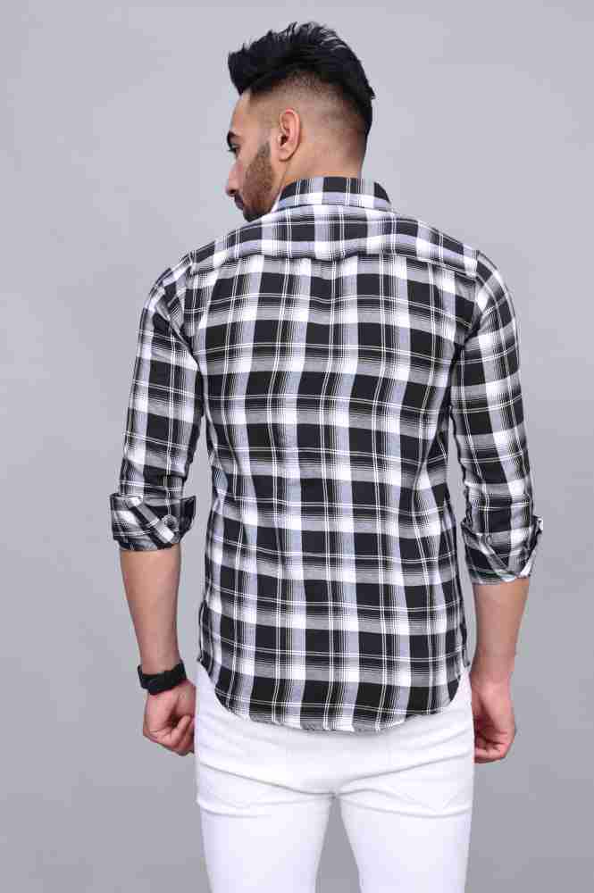 Noorify Men Checkered Casual Blue, Pink Shirt - Buy Noorify Men