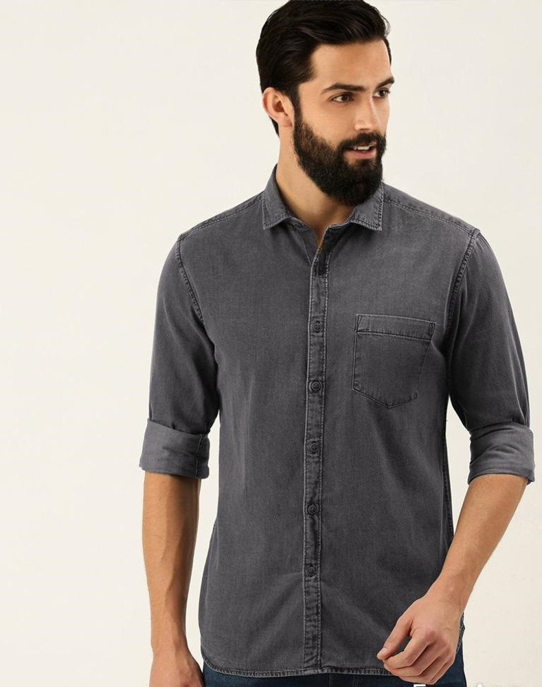 Stuck in Store Men Solid Casual Grey Shirt Buy Stuck in Store Men Solid Casual Grey Shirt Online at Best Prices in India Flipkart