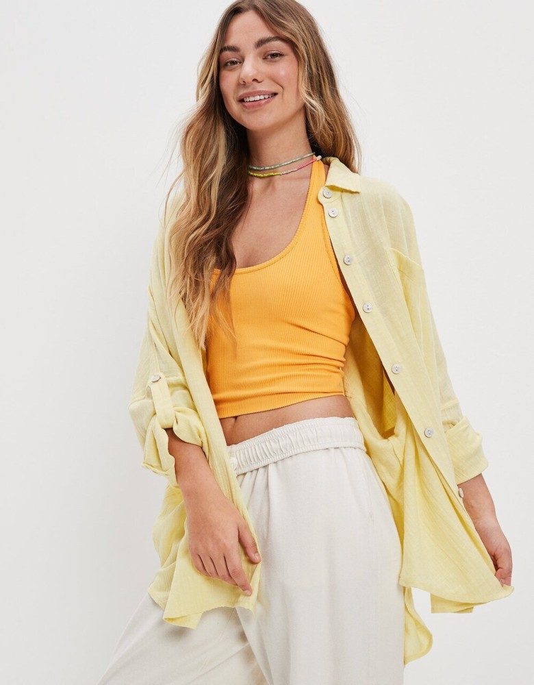 american eagle yellow shirt