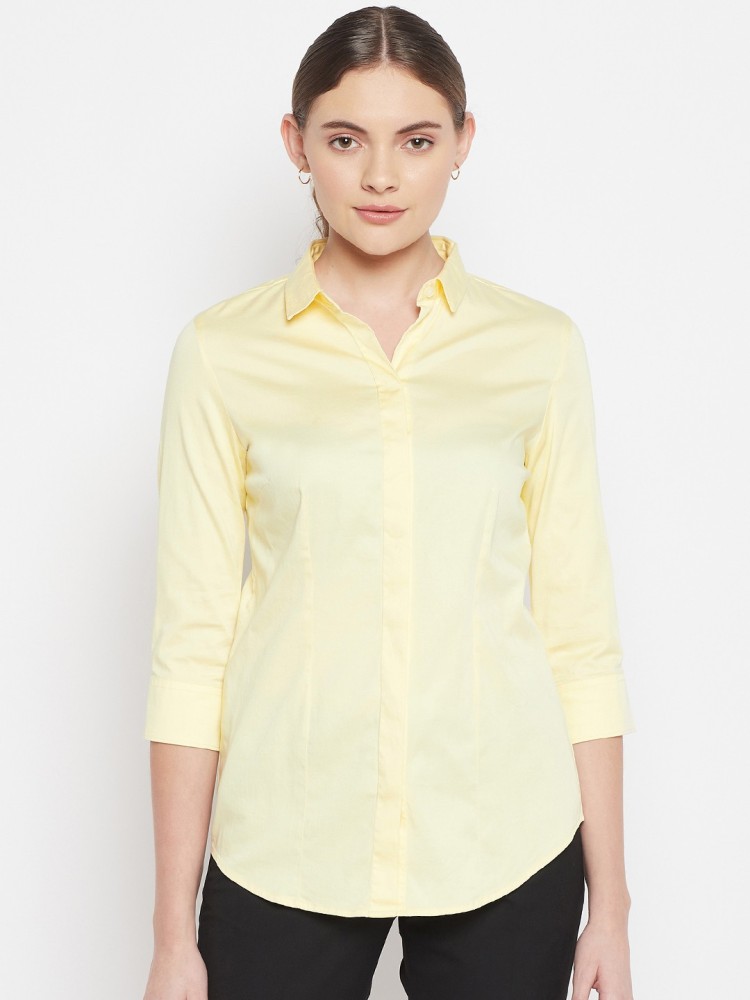 Light yellow shirt women's best sale