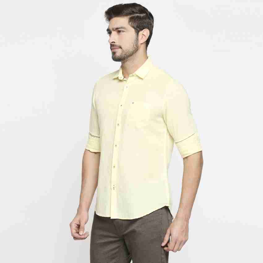 Yellow shirt best sale outfit for men