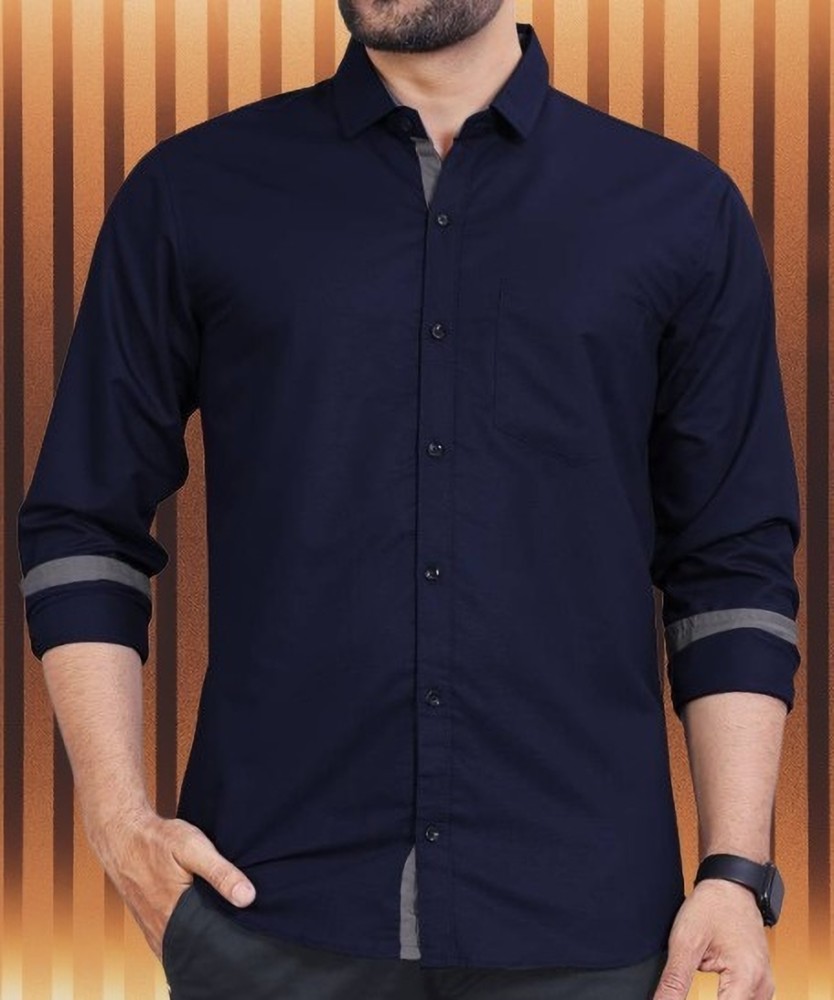 navy blue shirt flipkart