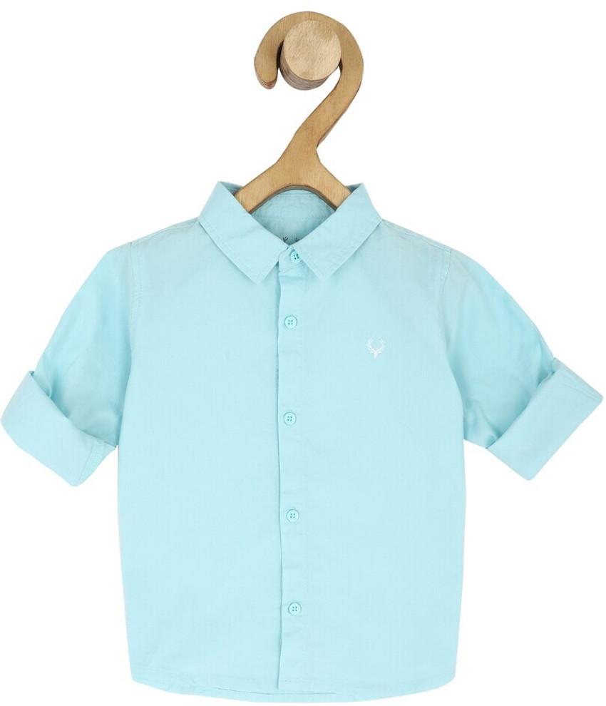 Allen Solly Baby Boys Self Design Casual Light Blue Shirt Buy
