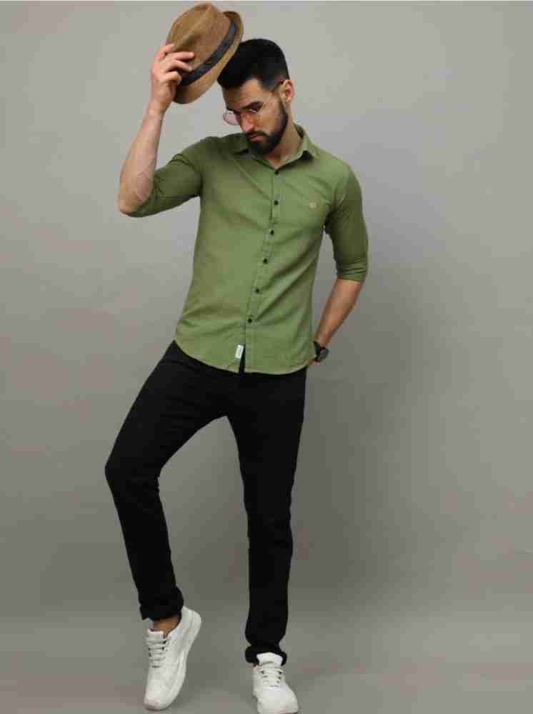 Green shirt sale outfit men