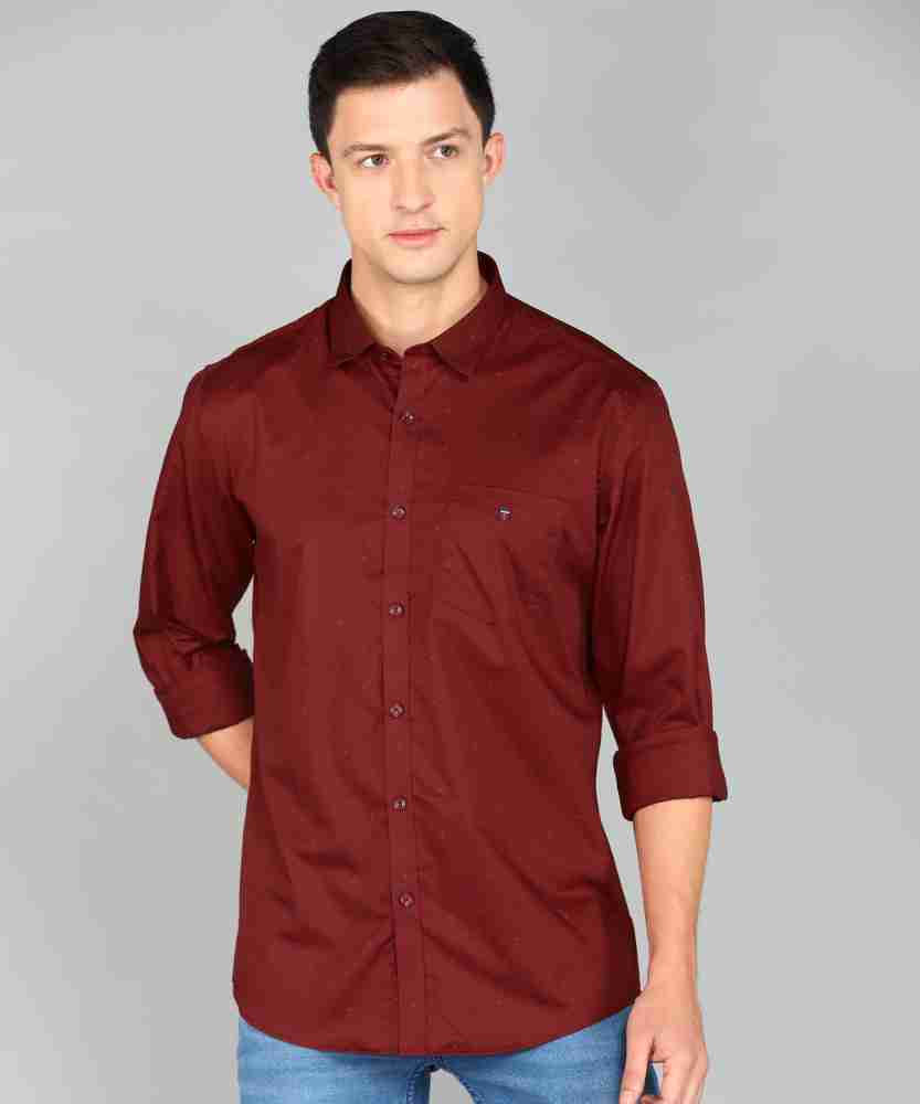 Louis Philippe Sport Men Printed Casual Red Shirt - Buy Louis