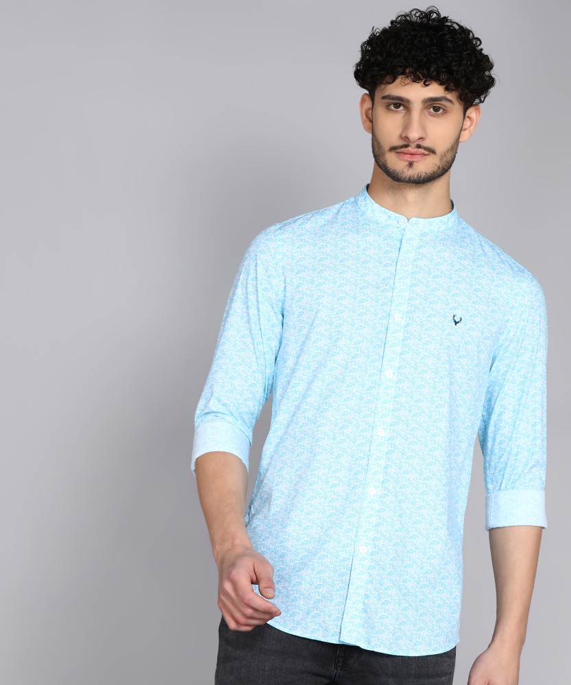 Allen Solly Men Printed Casual Blue Shirt - Buy Allen Solly Men