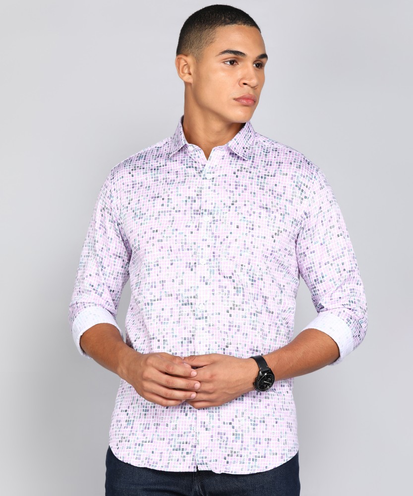 VAN HEUSEN Men Printed Formal Purple Shirt - Buy VAN HEUSEN Men Printed  Formal Purple Shirt Online at Best Prices in India