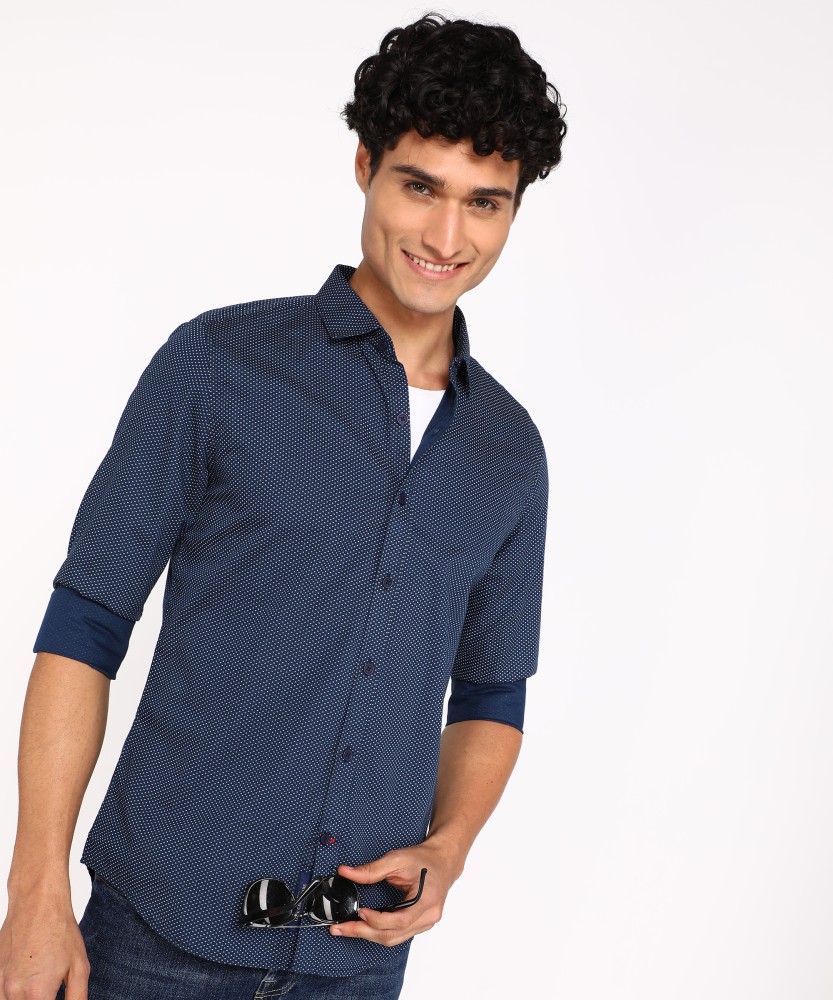 navy blue shirt flipkart