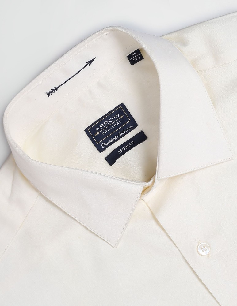 ARROW Men Solid Casual White Shirt - Buy ARROW Men Solid Casual White Shirt  Online at Best Prices in India