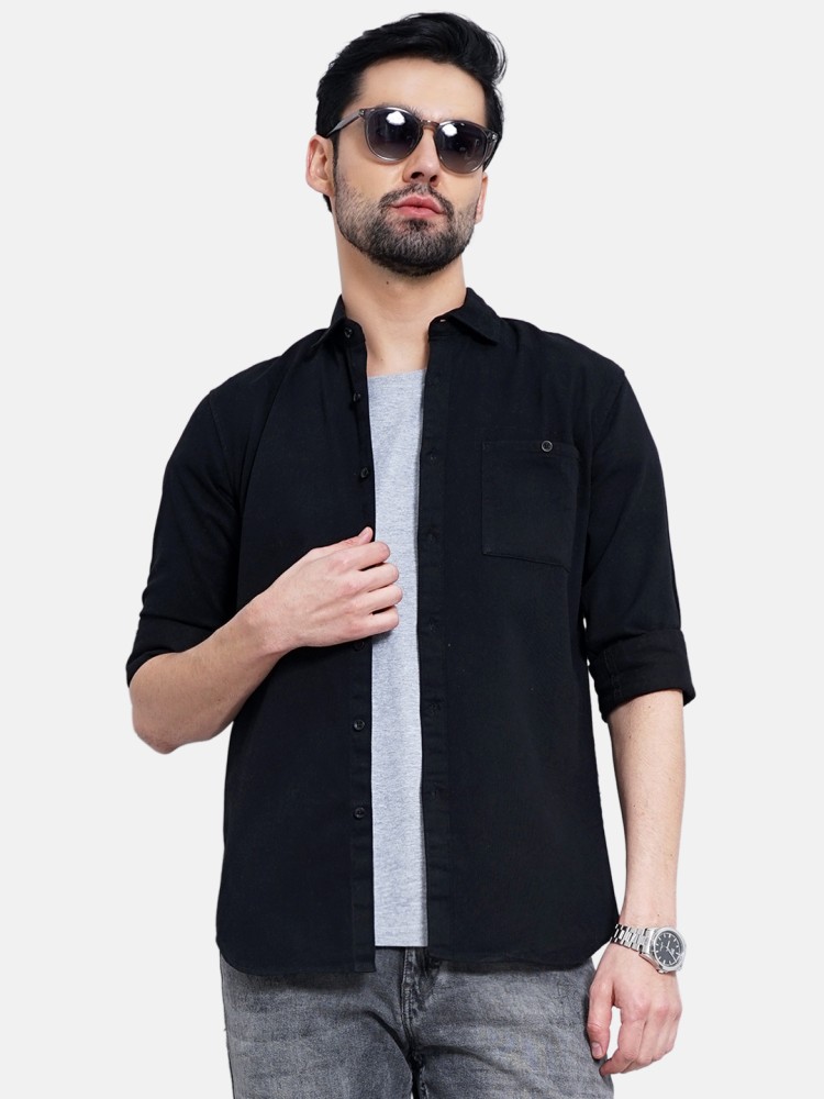 Black shirt smart sales casual