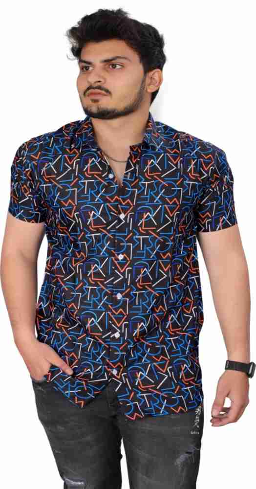 ZF Men's Readymade Casual Printed Cotton Shirt - Online Shopping