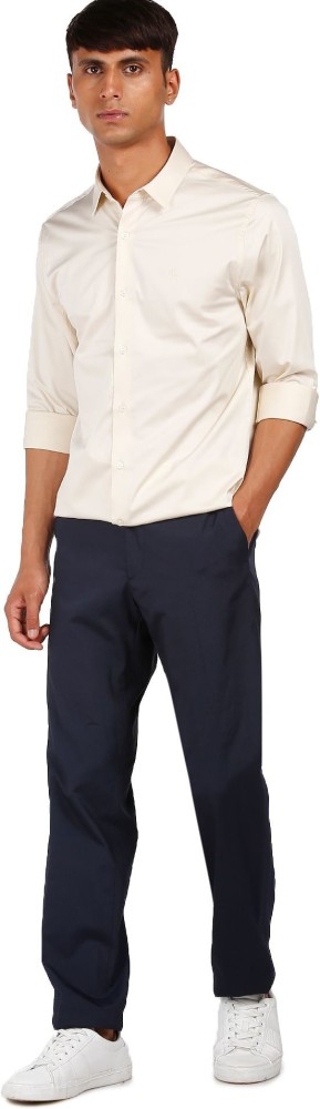 Calvin Klein Jeans Men Solid Casual Beige Shirt - Buy Calvin Klein