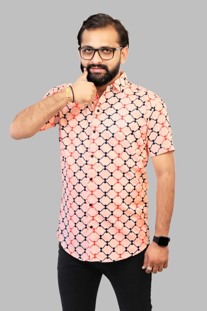 KARNAM Solid Color Men's Silk Shirt | Ethnic and Casual Half Sleeves Art  Silk Shirt - 5XL Off White