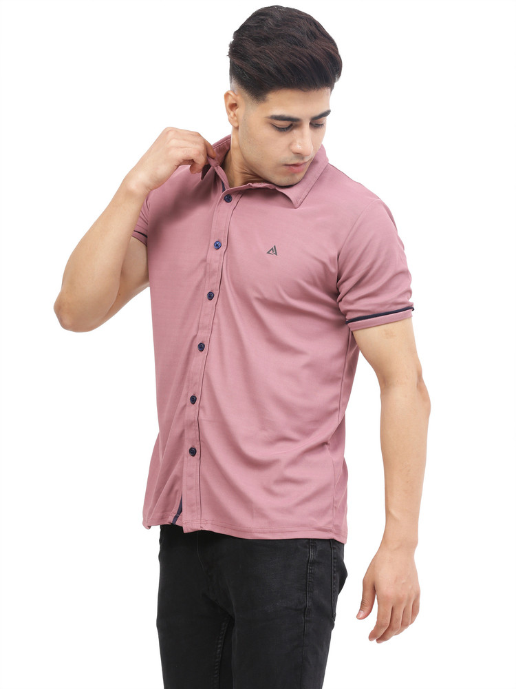 pink half shirt mens