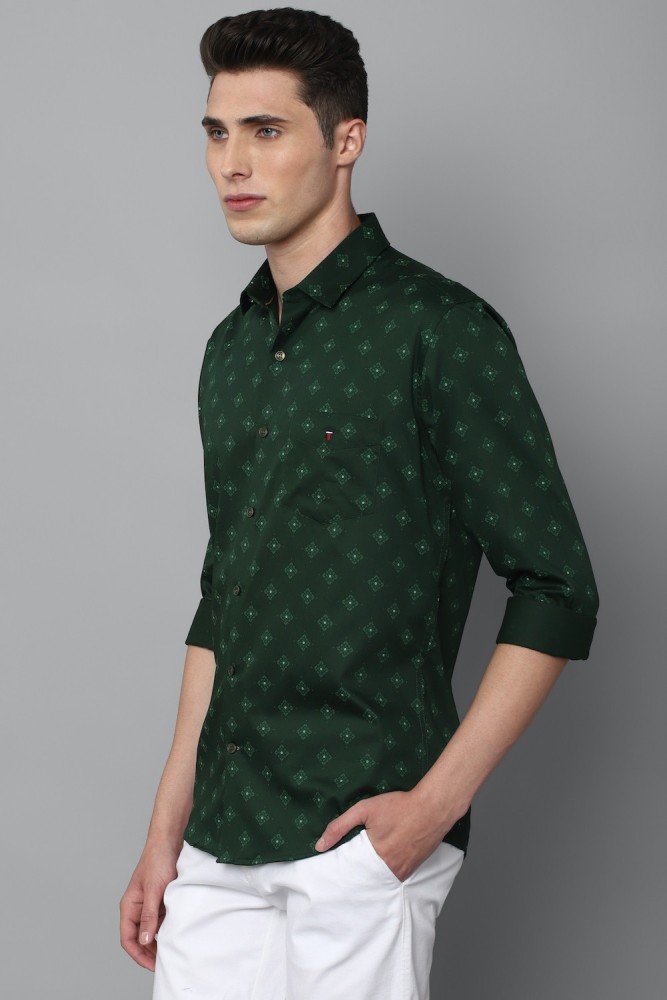 Buy Louis Philippe Green Shirt Online - 747162