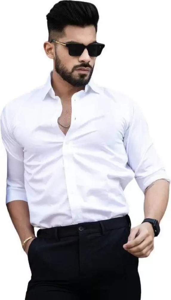 AMAZING STAR FASHION Men Solid Casual Blue Shirt - Buy AMAZING STAR FASHION  Men Solid Casual Blue Shirt Online at Best Prices in India