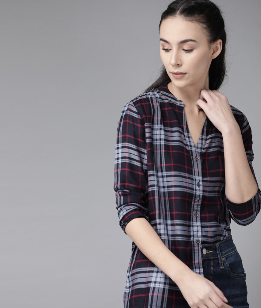 Roadster women's checkered casual shirt shops