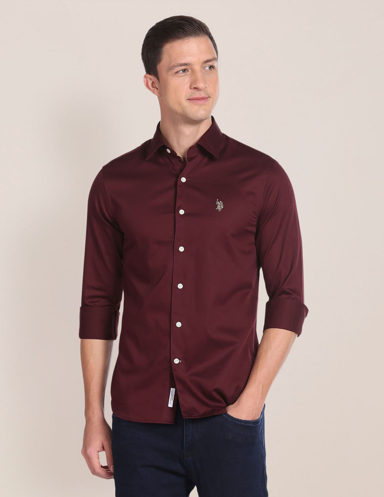Us polo deals maroon shirt