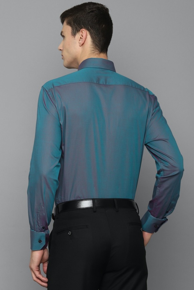 Louis Philippe Formal Shirts : Buy Louis Philippe Turquoise Shirt Online