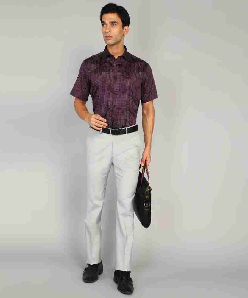 VAN HEUSEN Men Printed Formal Purple Shirt - Buy VAN HEUSEN Men Printed  Formal Purple Shirt Online at Best Prices in India