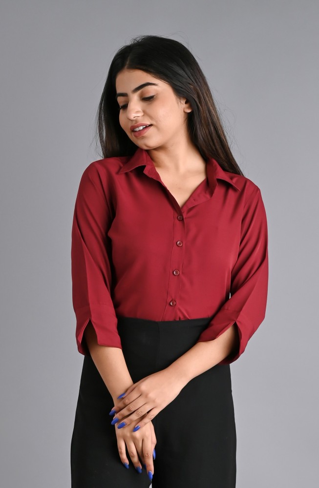 maroon womens shirt